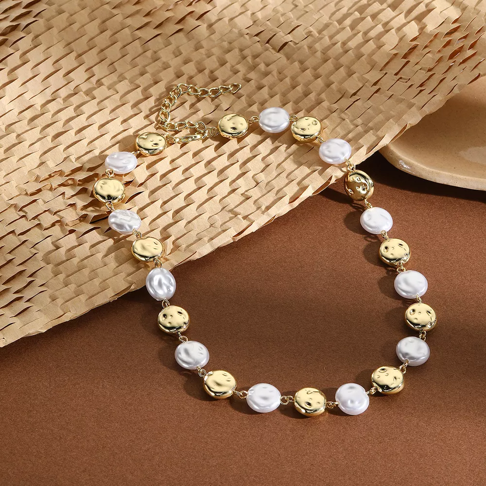 Alloy Pearl Chain Necklace, image 3