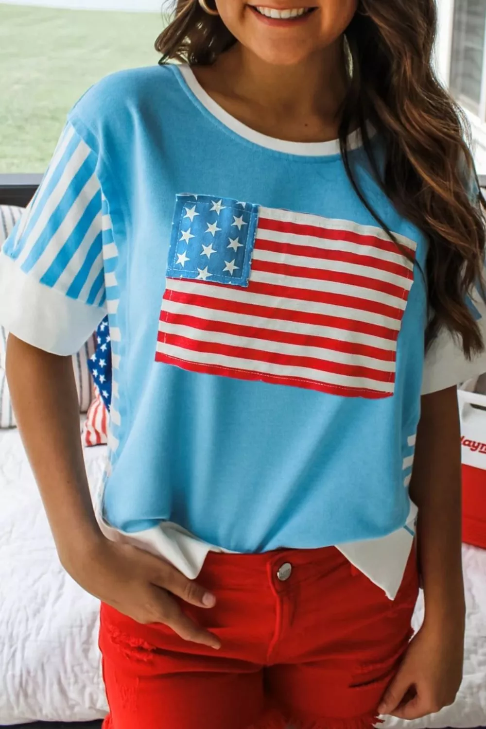 American Flag Relaxed Fit T-Shirt, image 3