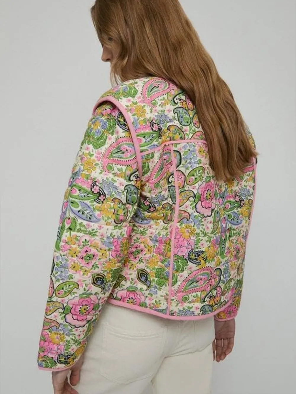 Tied Printed Long Sleeve Jacket, image 2