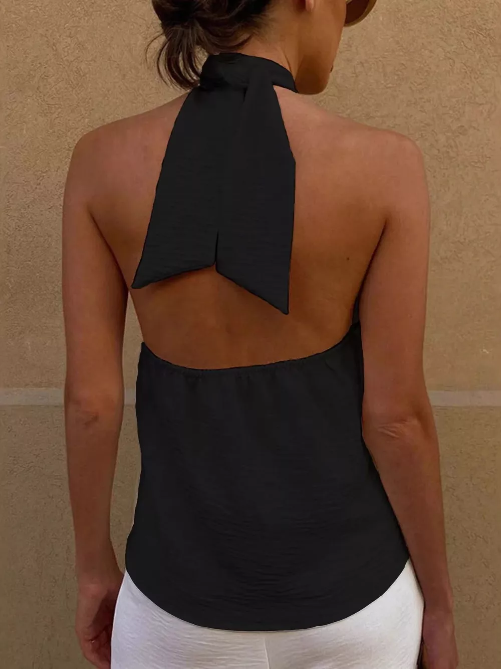 Knotted Halter Neck Cami, image 2