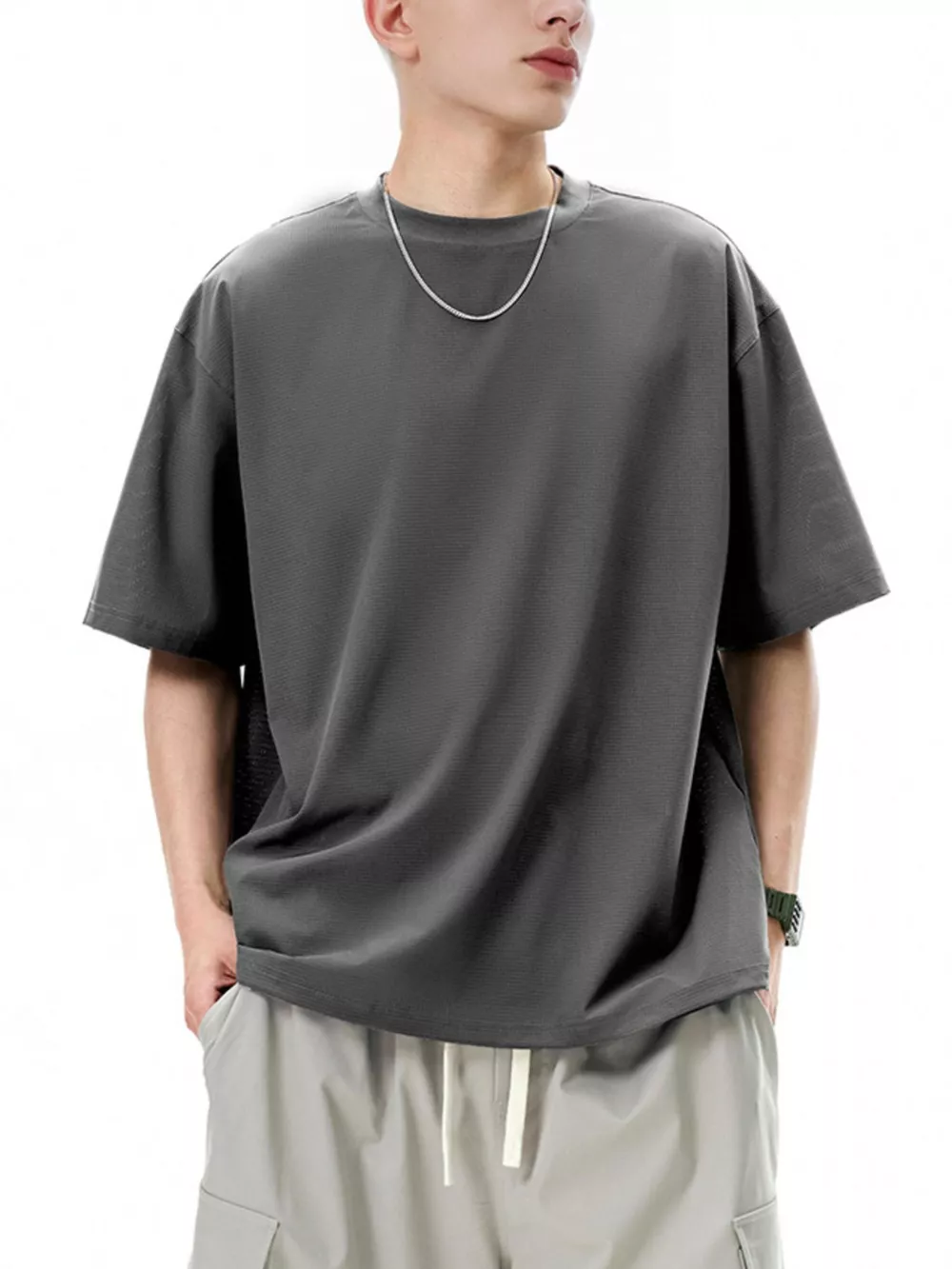 Men's Drawstring Hem Quick-Dry T-Shirt, image 7