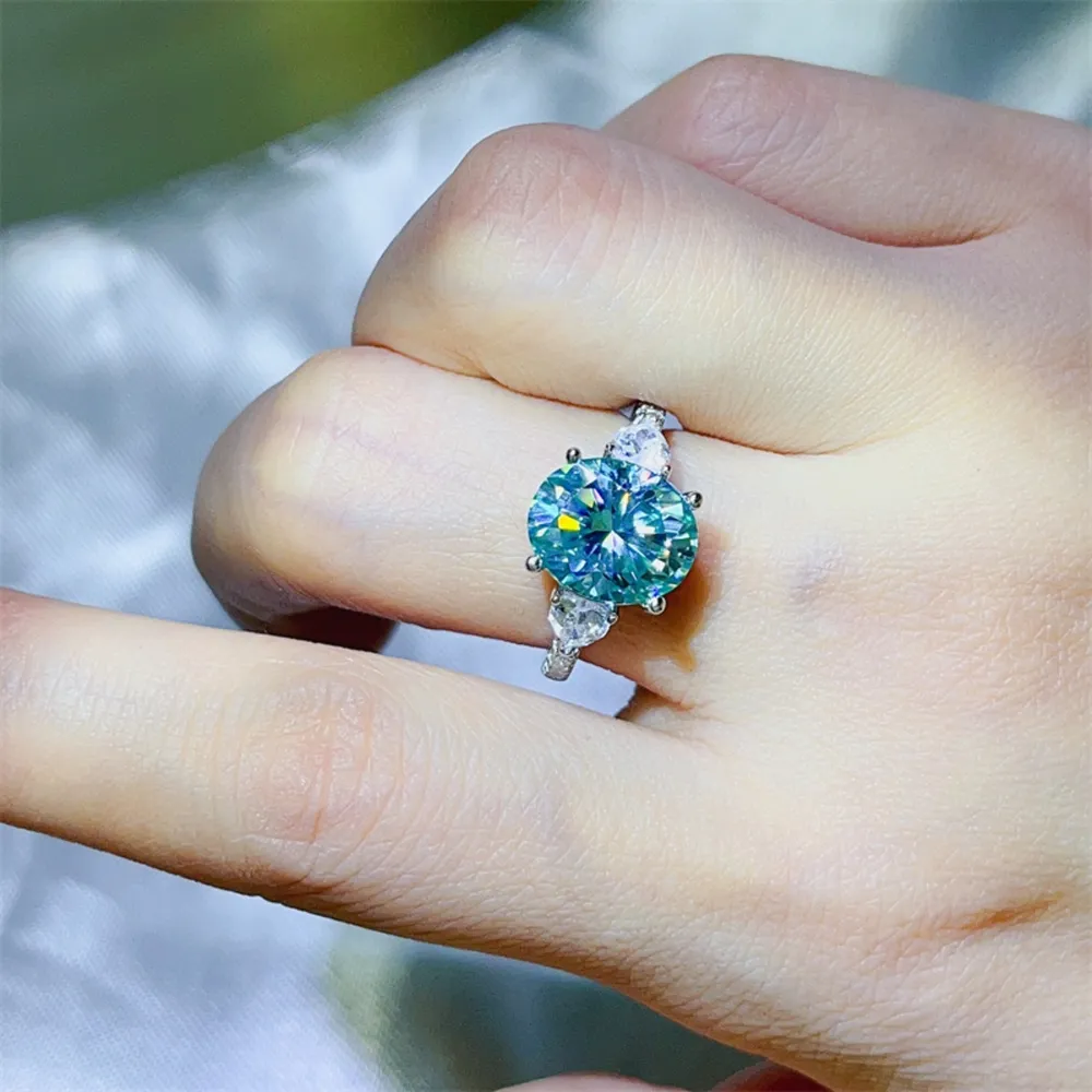 5 Carat Moissanite 925 Sterling Silver Ring, image 5