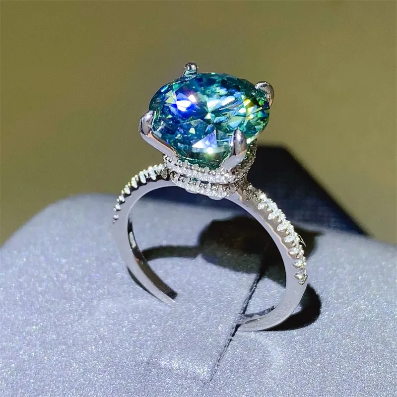5 Carat Moissanite Zircon 925 Sterling Silver Ring, image 5
