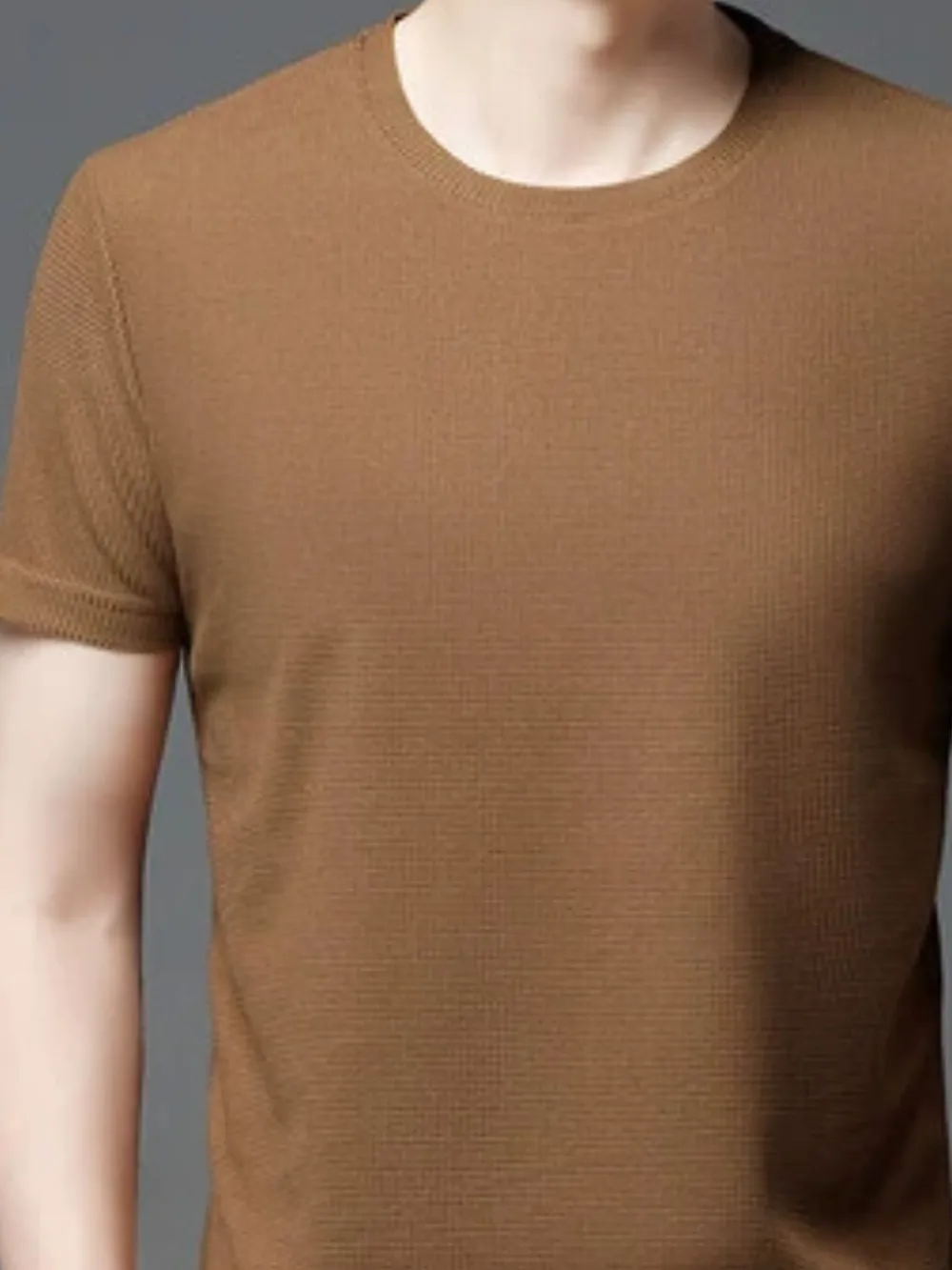 Men's Plus Size Round Neck Short Sleeve T-Shirt, image 7
