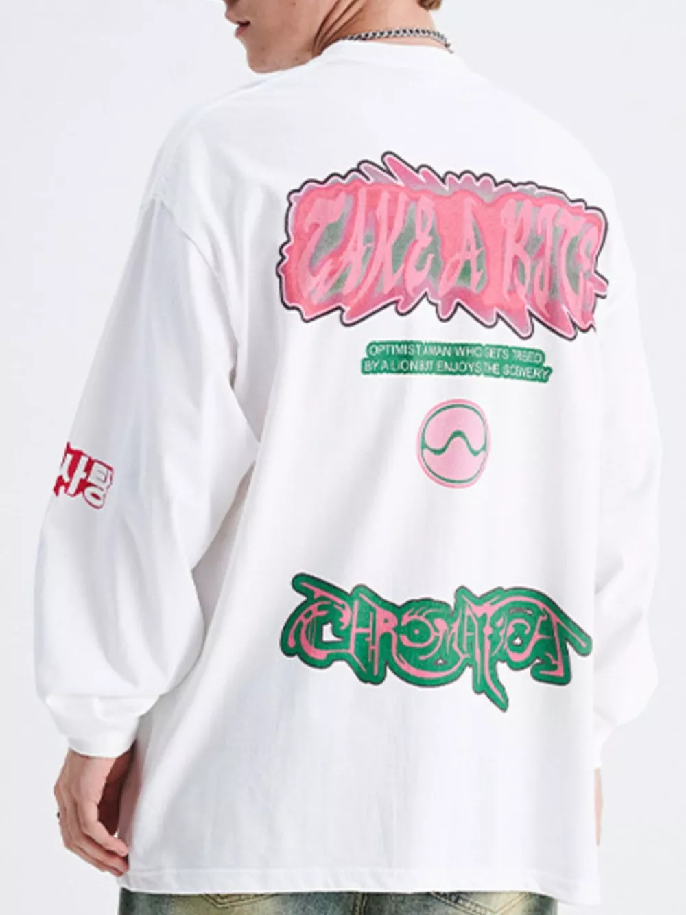 Men's Graphic Round Neck Long Sleeve T-Shirt, image 3