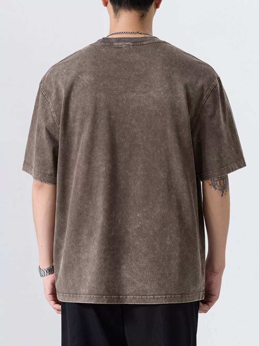 Men's Plus Size Letter Round Neck Short Sleeve T-Shirt, image 8