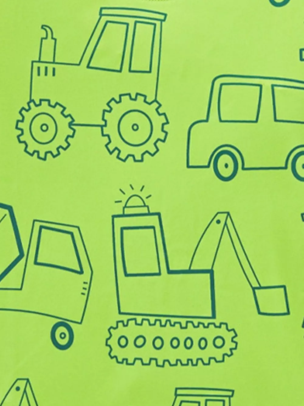 Children's Construction Vehicle Print Short Sleeve T-Shirt, image 3