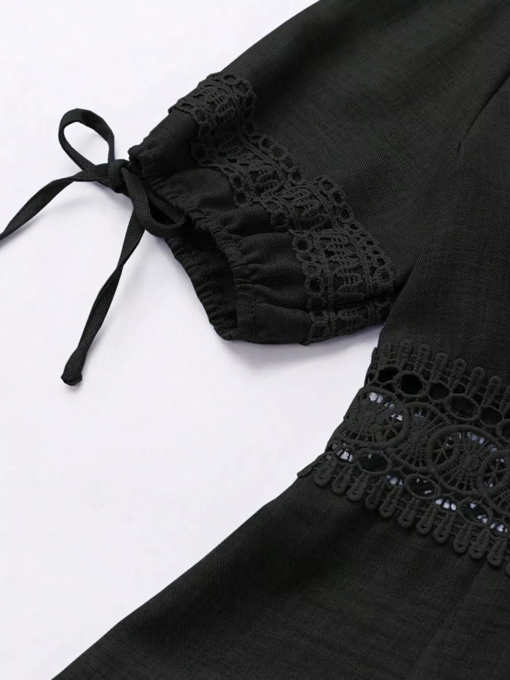 Lace Detail V-Neck Mini Dress, image 9