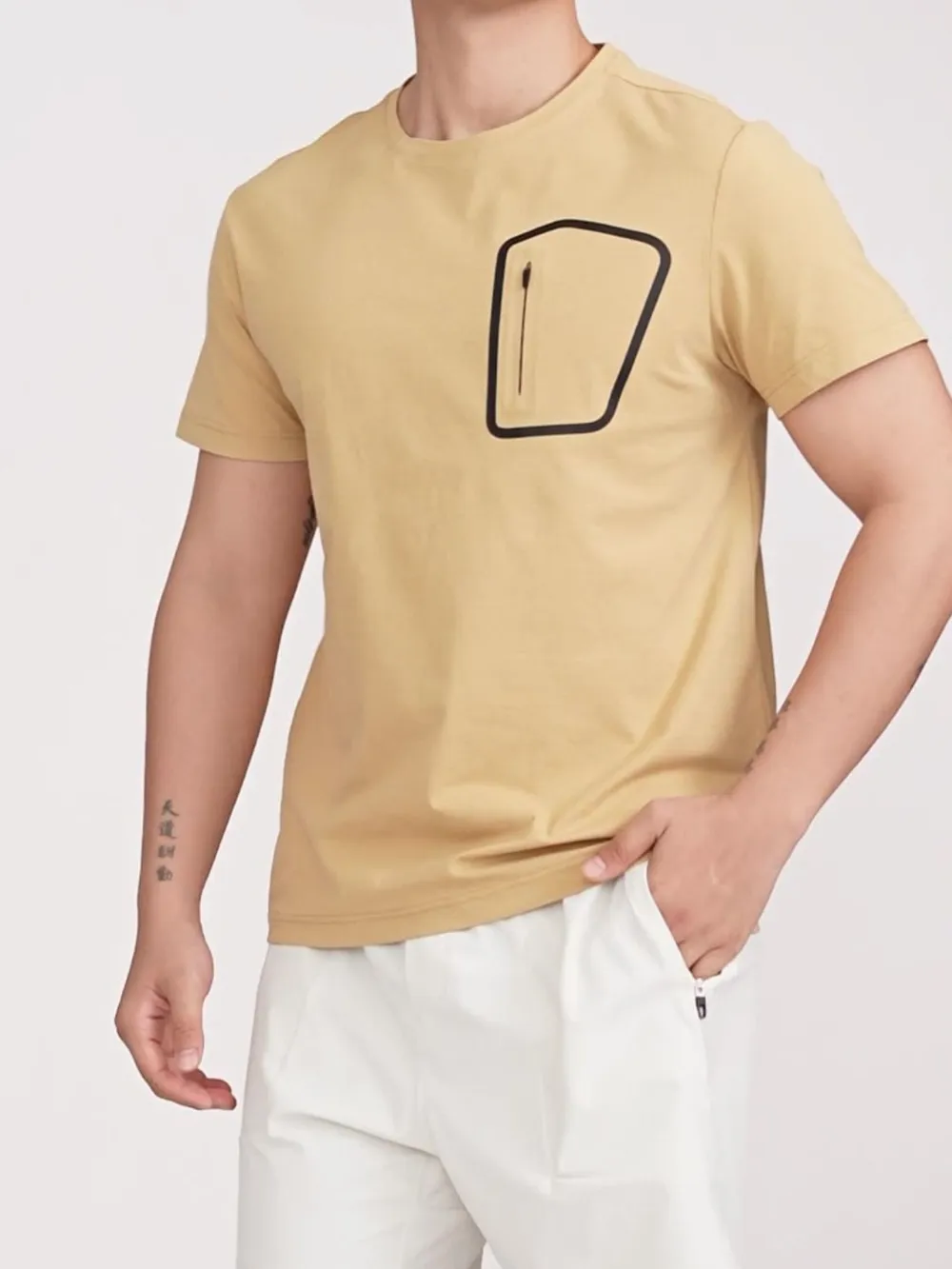 Men's Plus Size Round Neck Short Sleeve Active T-Shirt, image 2