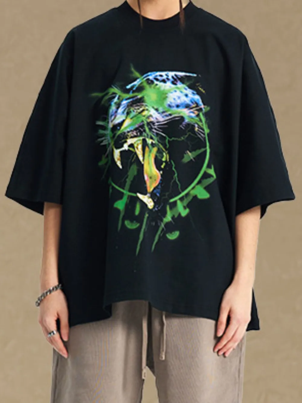 Men's Graphic Round Neck Half Sleeve T-Shirt, image 4