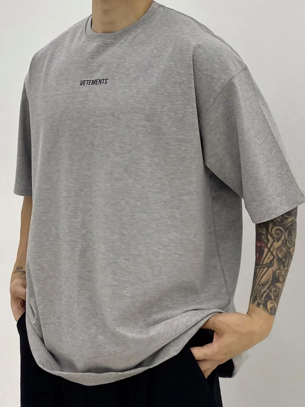 Men's Plus Size Round Neck Half Sleeve T-Shirt, image 4