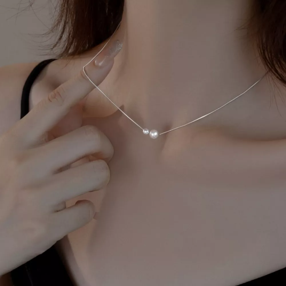 925 Sterling Silver Pearl Necklace