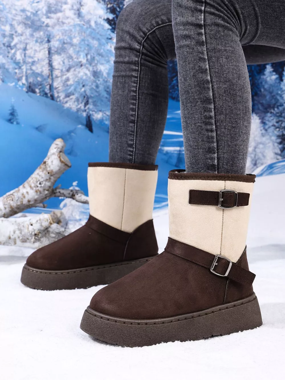 Round Toe Platform Boots, image 2