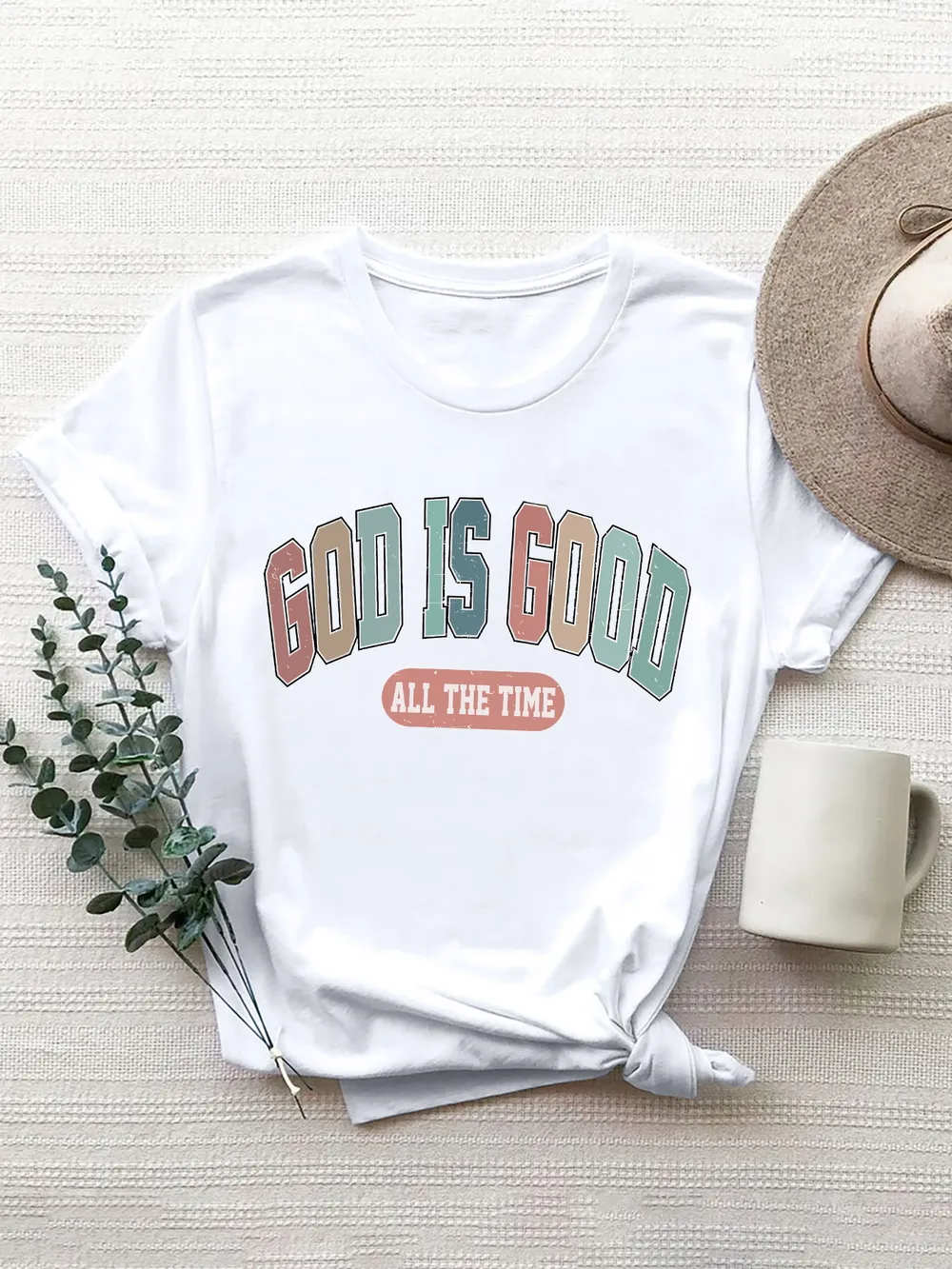 GOD IS GOOD ALL THE TIME Round Neck T-Shirt, image 5
