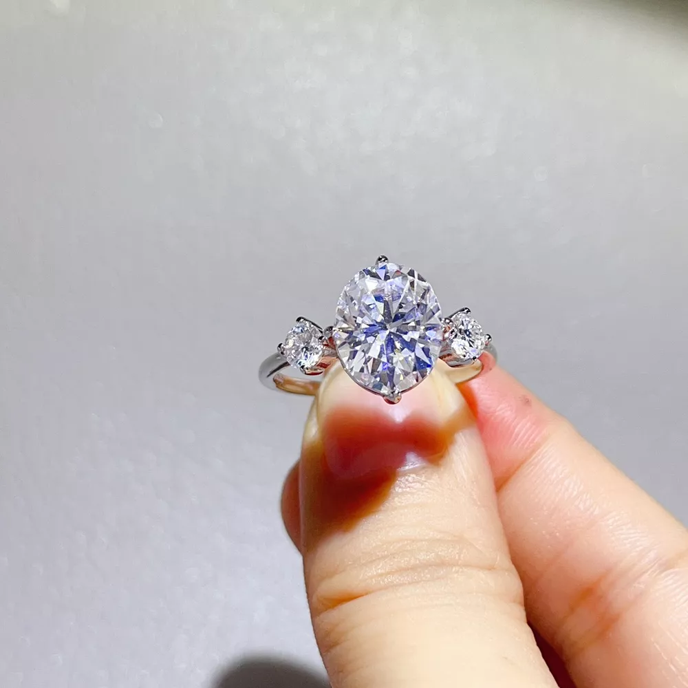 5 Carat Moissanite 925 Sterling Silver Ring, image 7