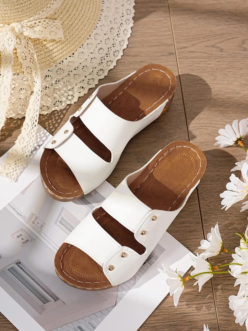 Open Toe Wedge Sandals, image 4