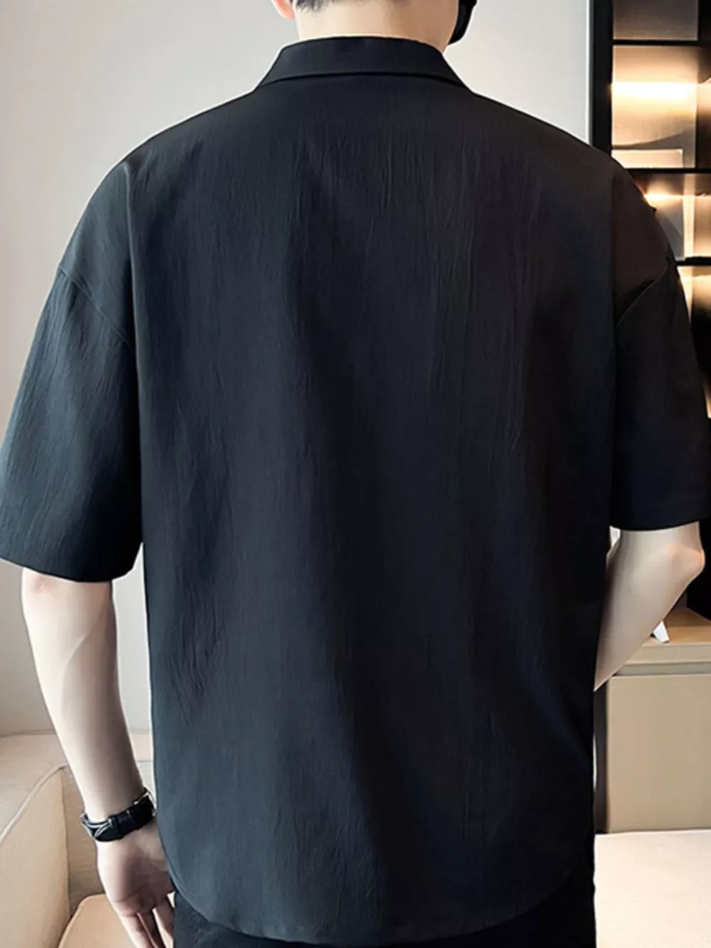 Men's Plus Size Short Sleeve Polo Shirt with Embroidered Detail, image 4