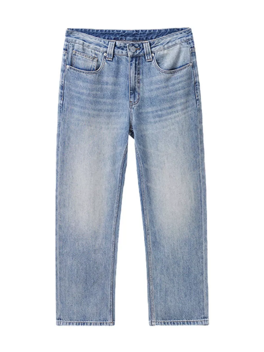 Men's Vintage Wash Loose Fit Jeans, image 4