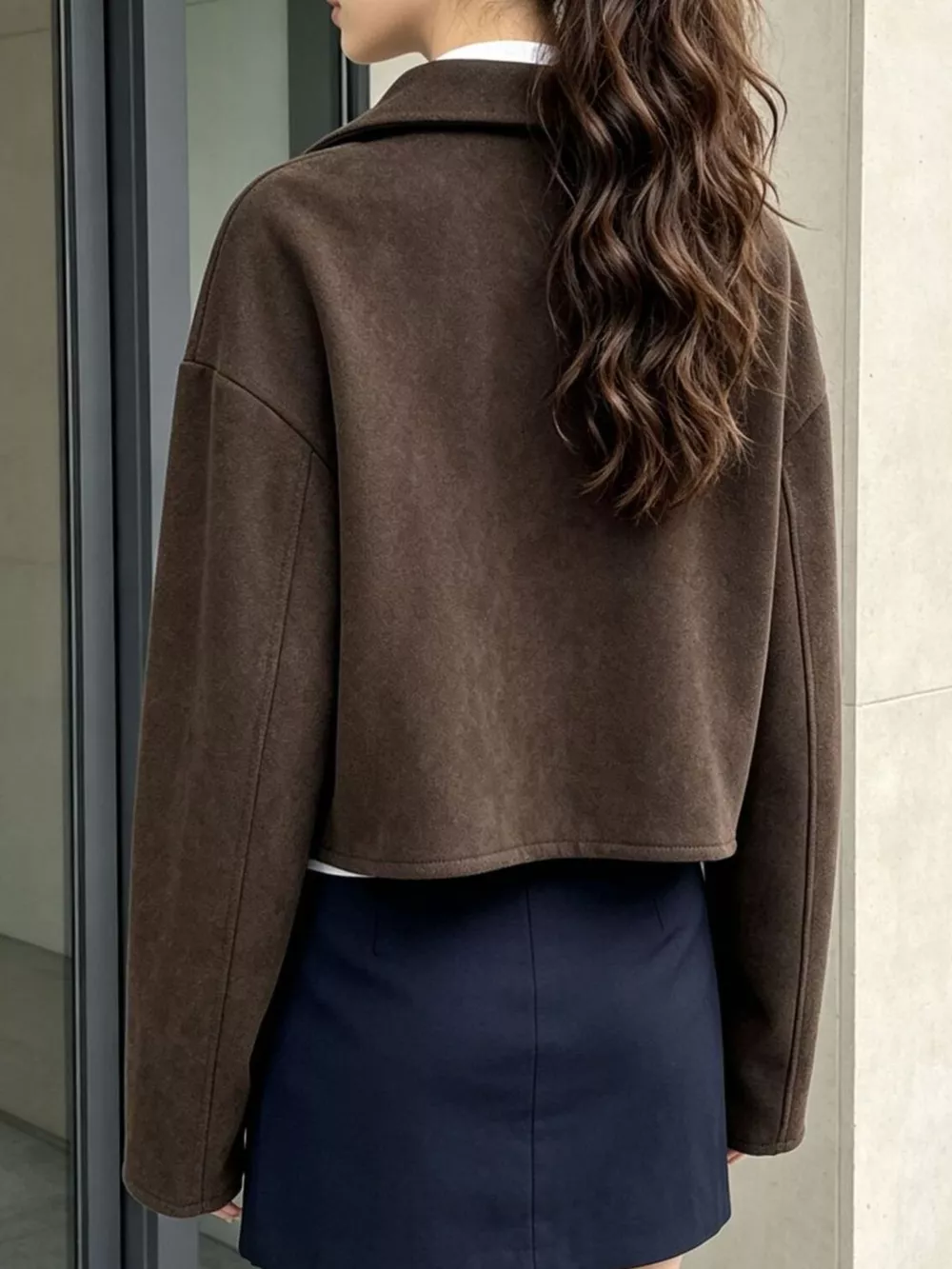 Zip Up Dropped Shoulder Jacket, image 5