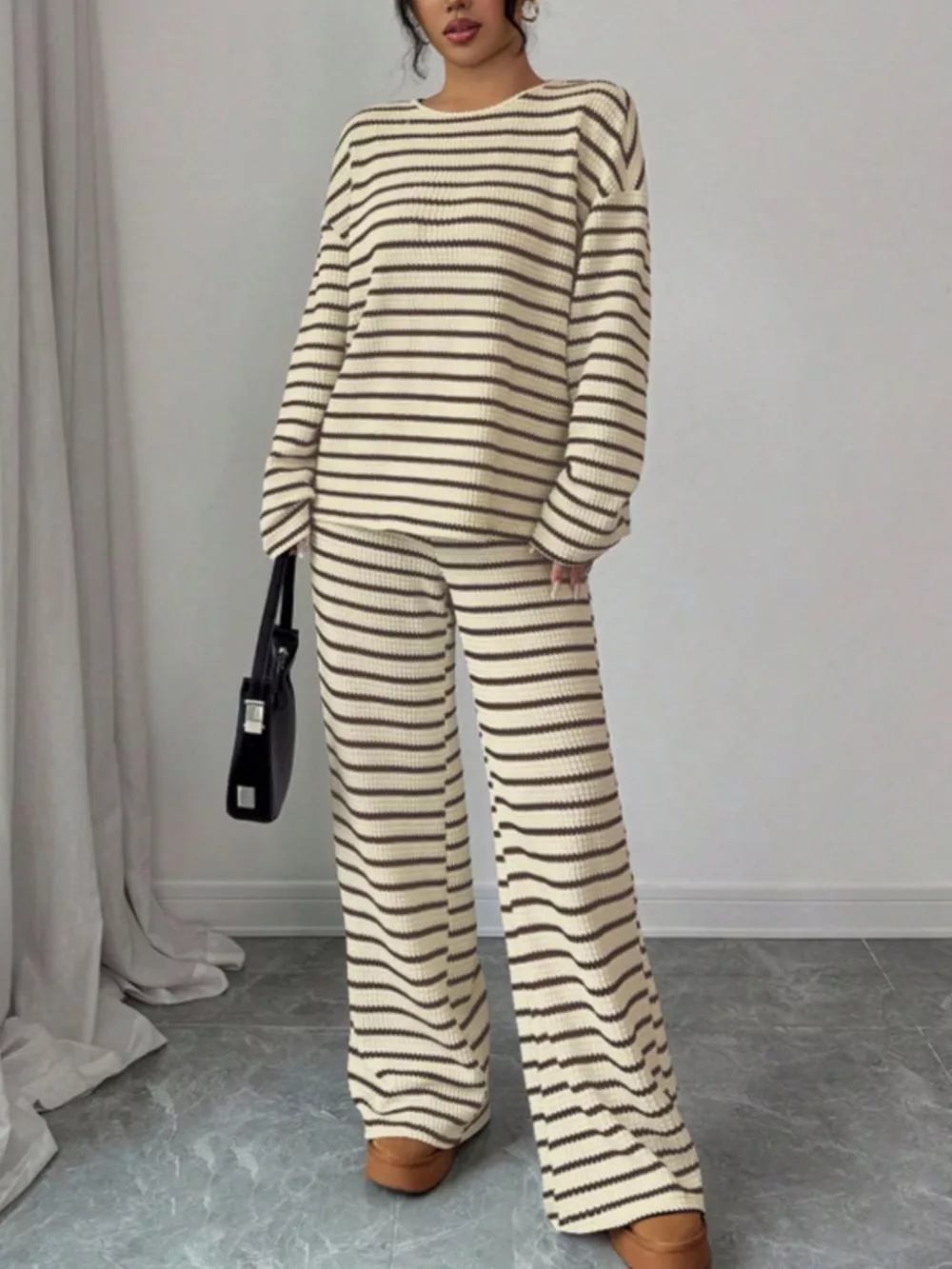 Striped Relaxed Fit Top and Pants Set, image 11