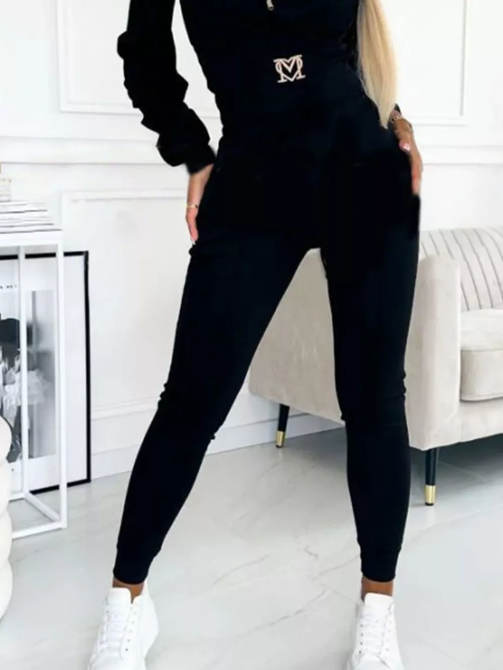 Full Size Drawstring Cropped Hoodie and Pants Set Plus Size, image 8