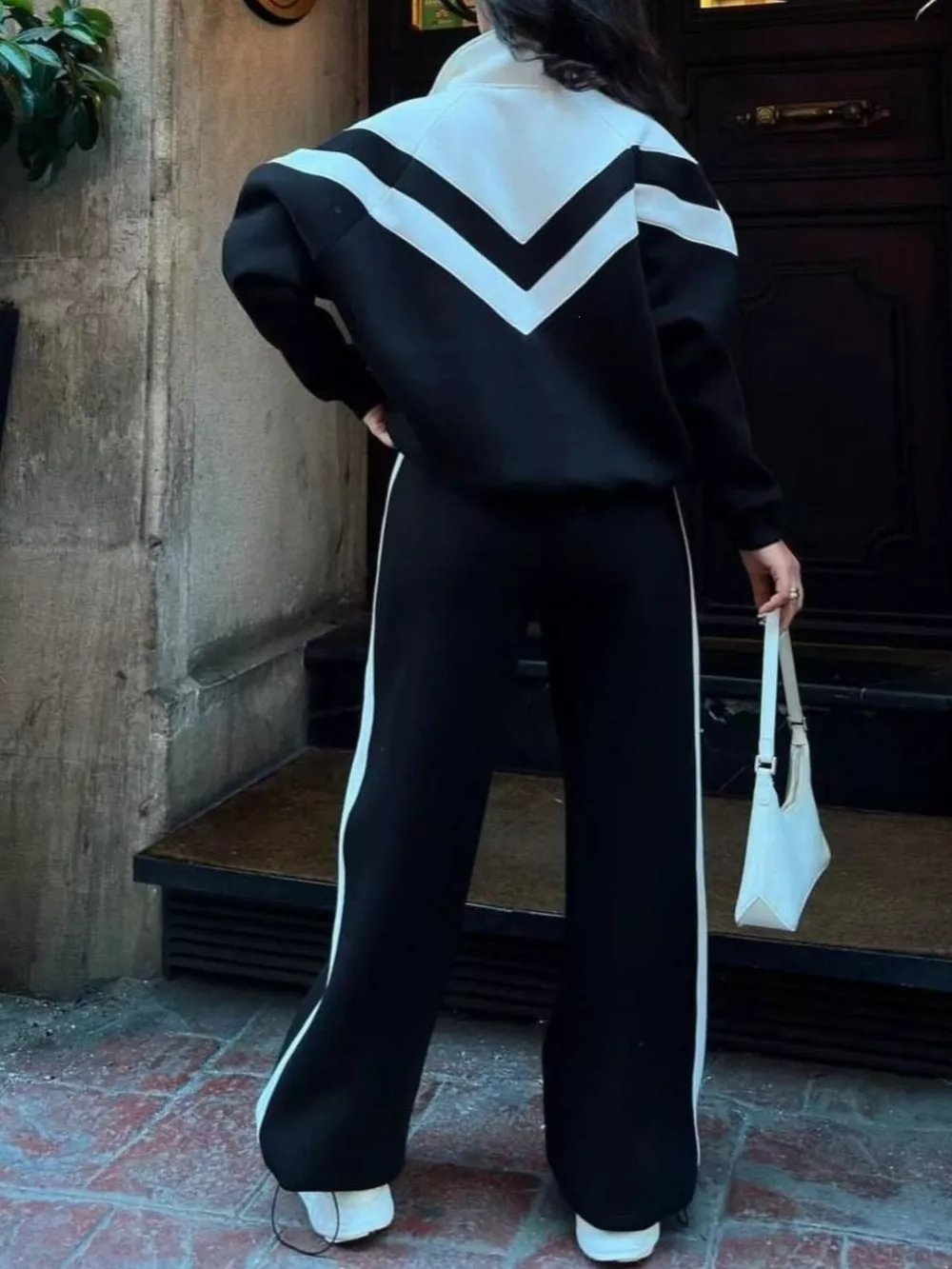 Color Block Zip-Up Outerwear and Pants Set, image 4