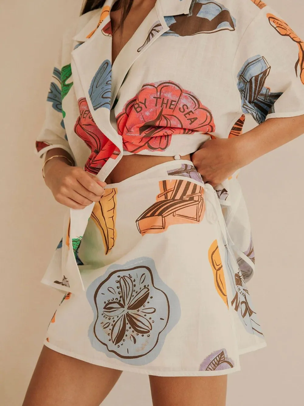 Button Up Short Sleeve Shirt and Shorts Set, image 2