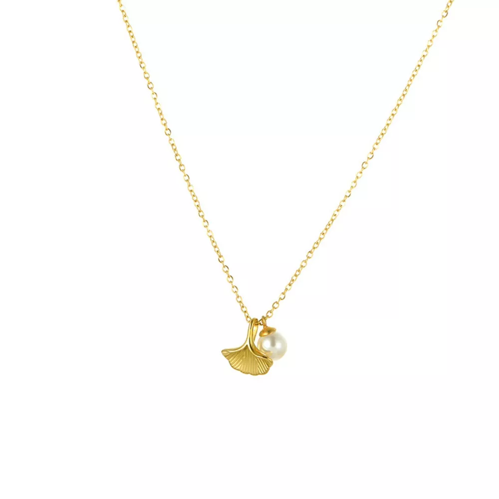 Pearl & Shell Pendant Necklace, image 4