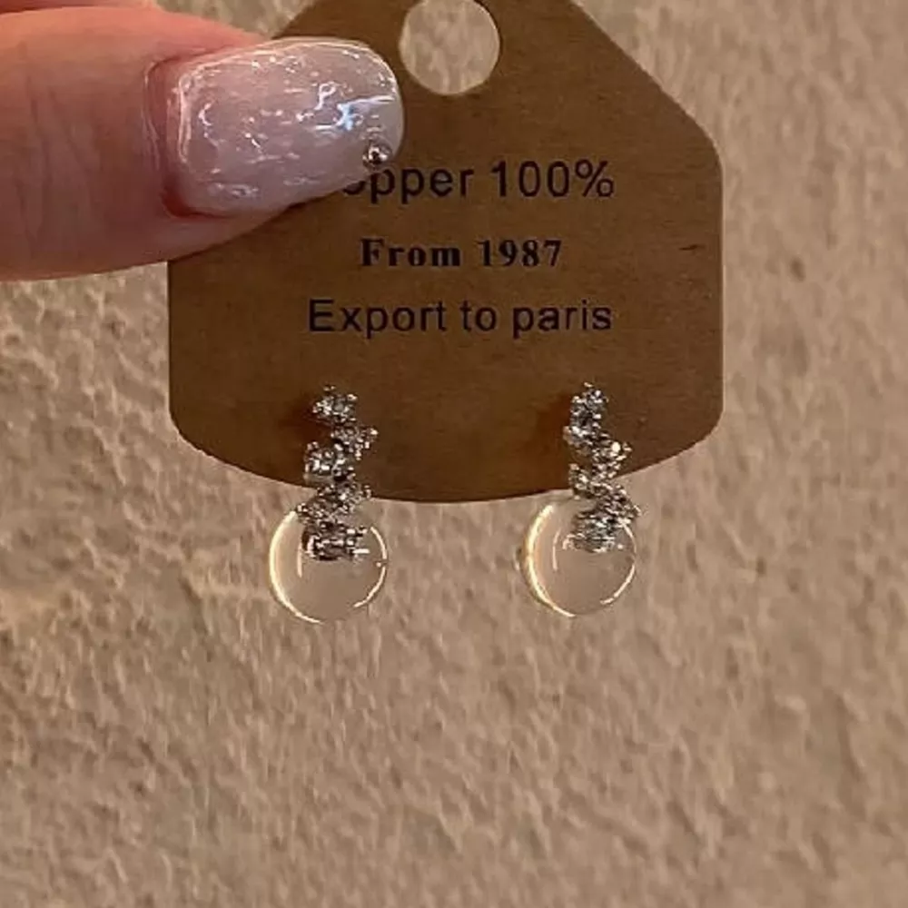 Crystal Ball Drop Earrings, image 2