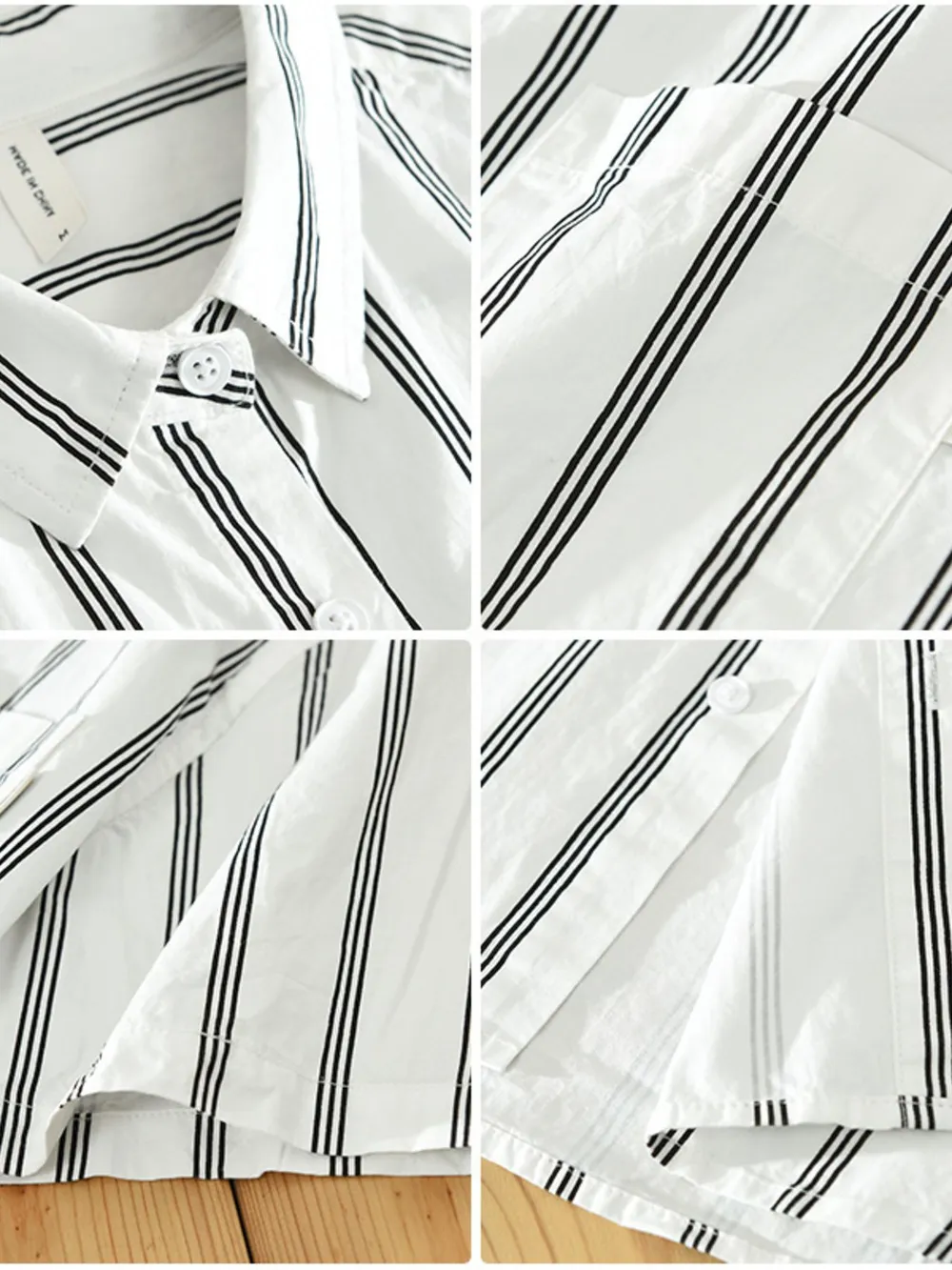 Men's Plus Size Classic Striped Short Sleeve Button-Up Shirt, image 9