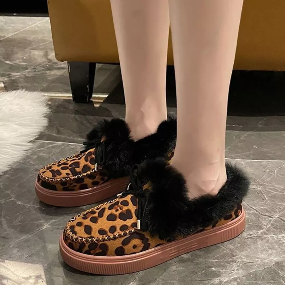 Fuzzy Round Toe Slip-Ons, image 3