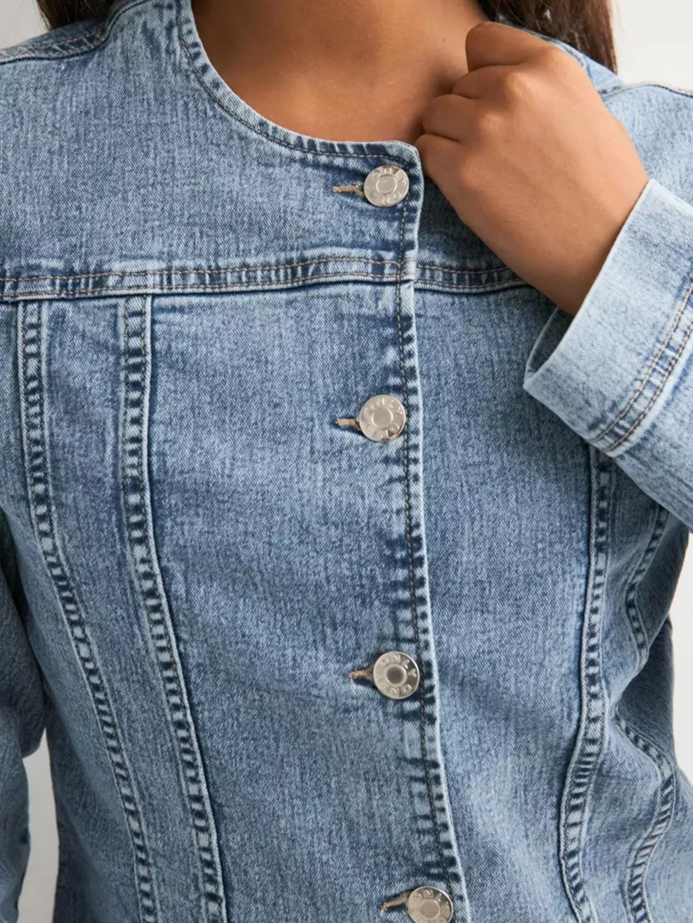 Classic Button-Down Denim Jacket, image 2