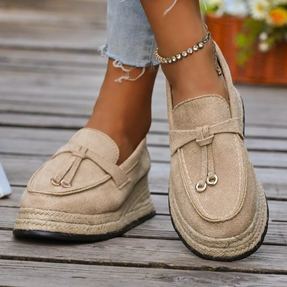 Round Toe Platform Slip-Ons, image 10
