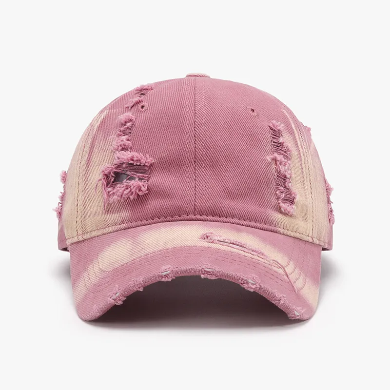 Distressed Adjustable Cotton Baseball Cap, image 8
