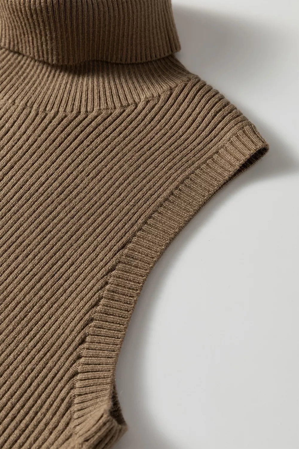 Mock Neck Ribbed Knit Sweater Vest, image 6