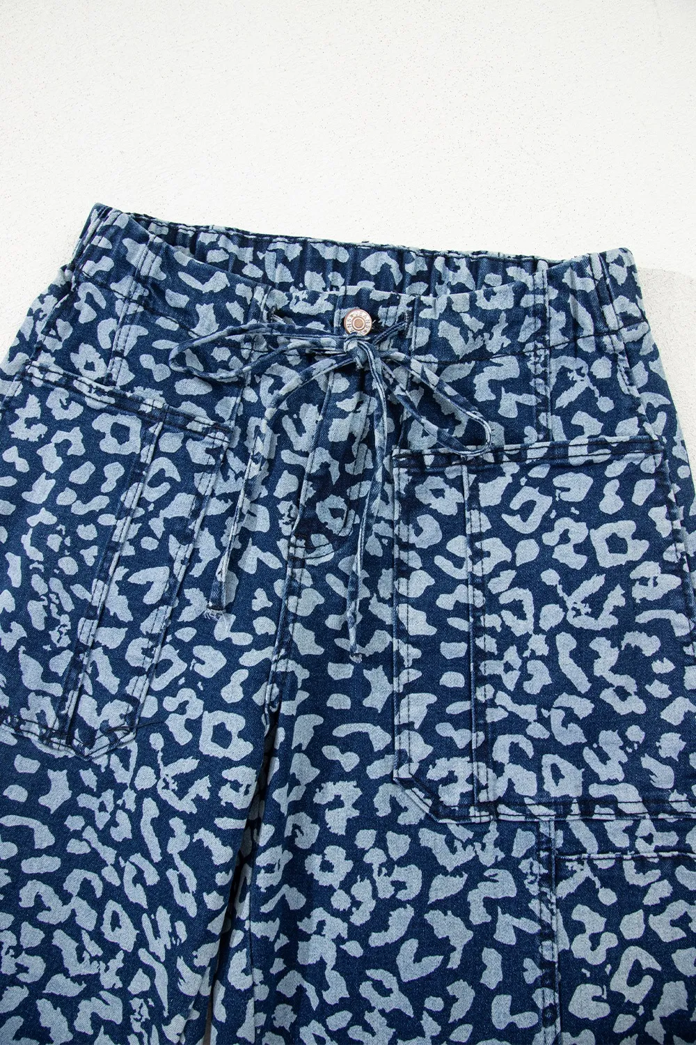 Leopard Print Wide Leg Jeans, image 3