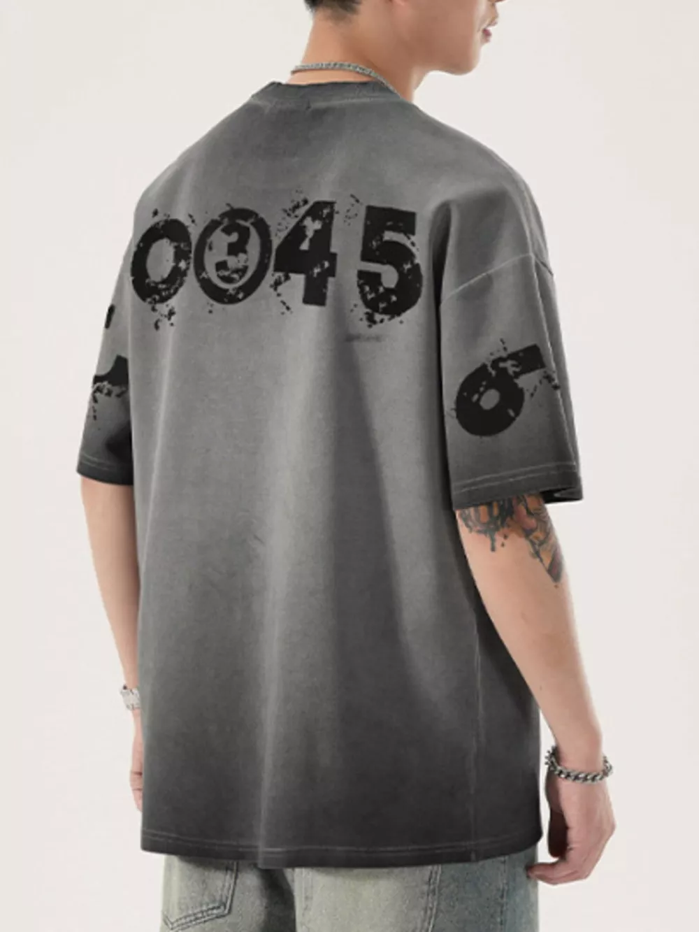 Men's Full Size Oversized Round Neck T-Shirt Plus Size, image 8