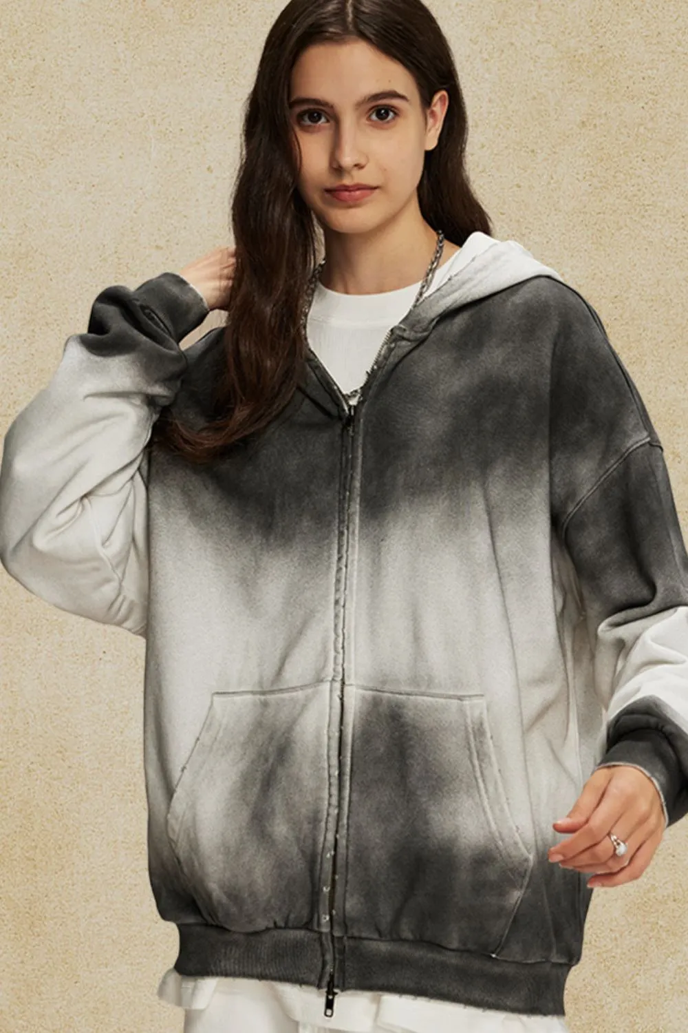Men's Gradient Zip Up Hoodie, image 4