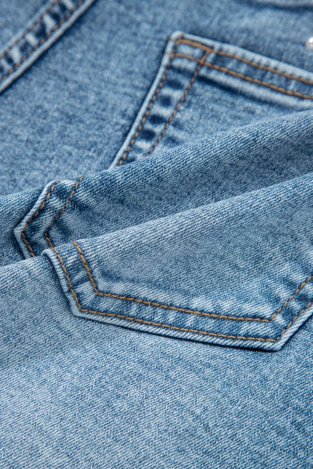 Western Embroidery Stud Denim Shorts, image 9