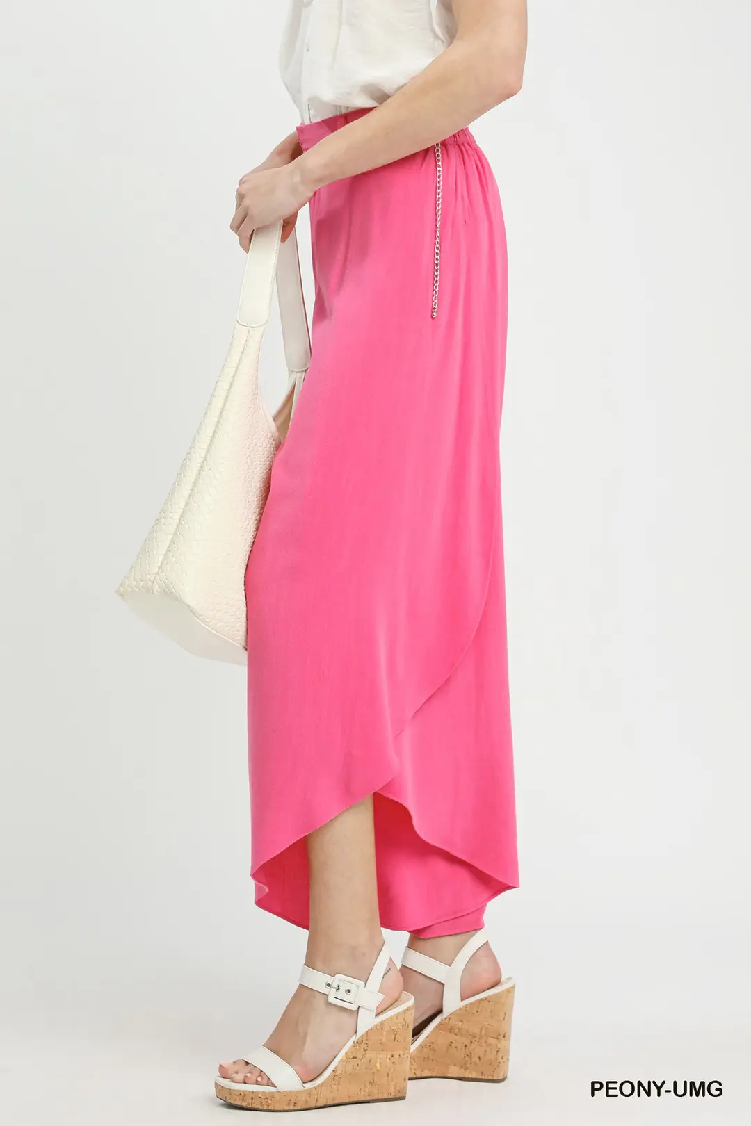 Flowy Asymmetrical Hem Wide Leg Pants, image 3