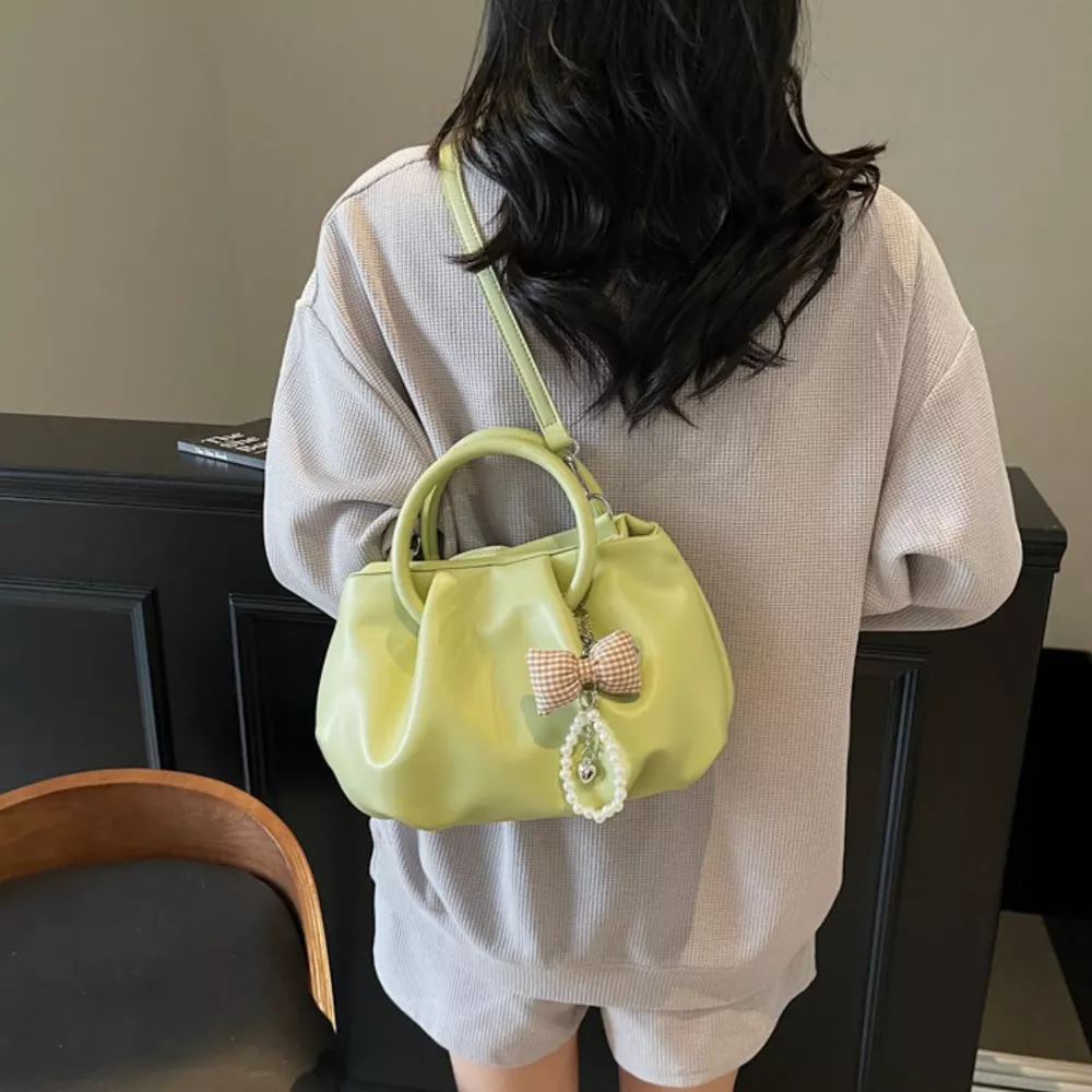Ruched Top Handle Crossbody Bag, image 2