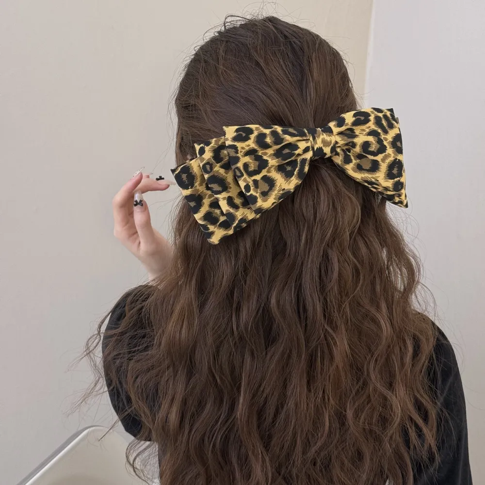 2 Piece Leopard Bow Hair Clip, image 3