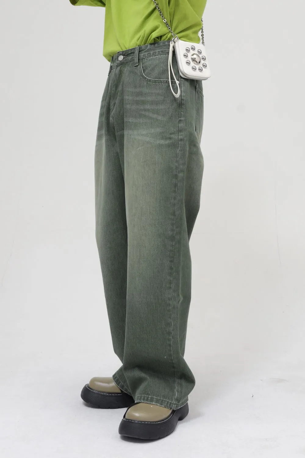Men's Wide Straight Leg Jeans, image 3