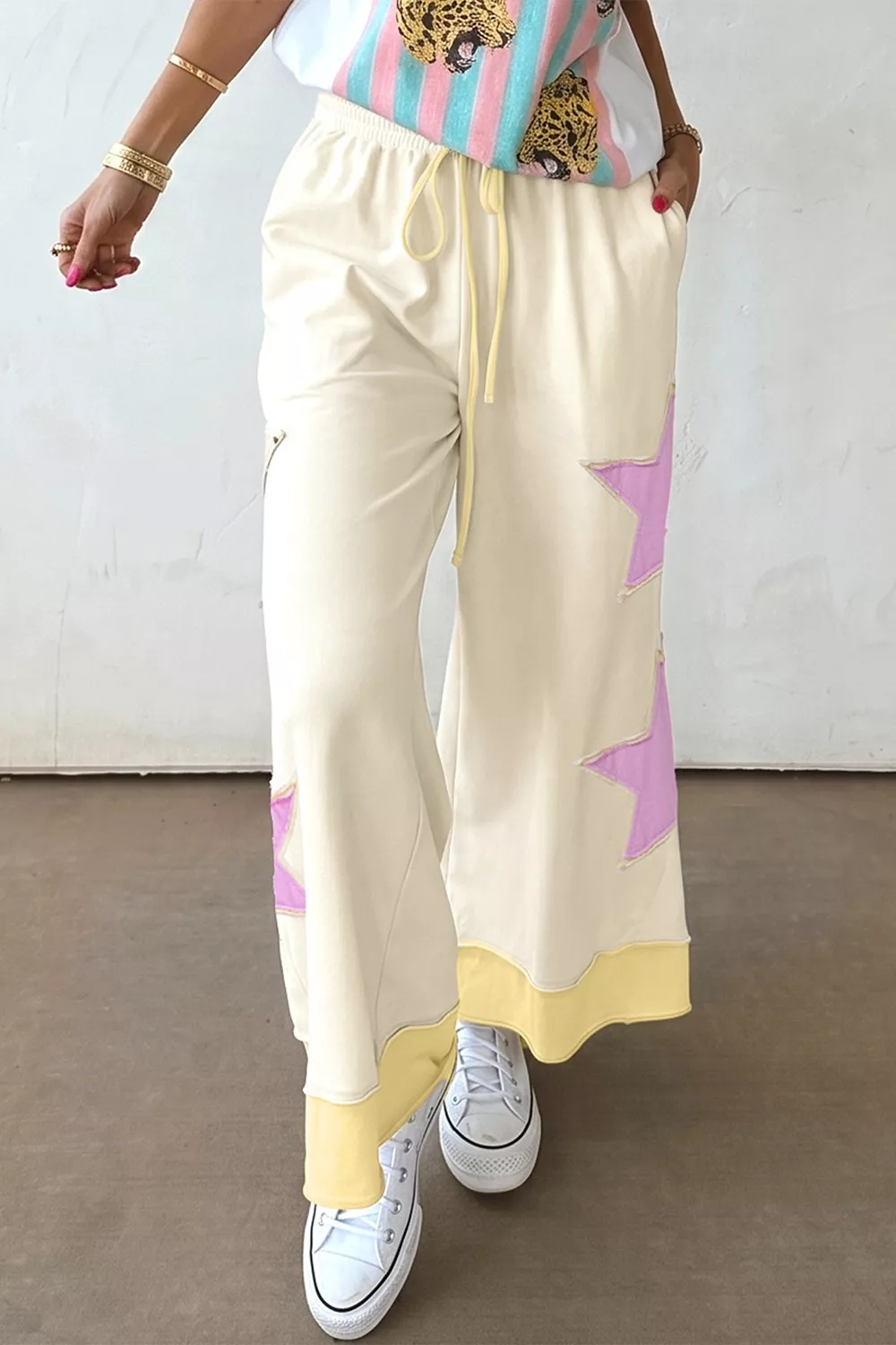 Star Patch Wide Leg Pants, image 2
