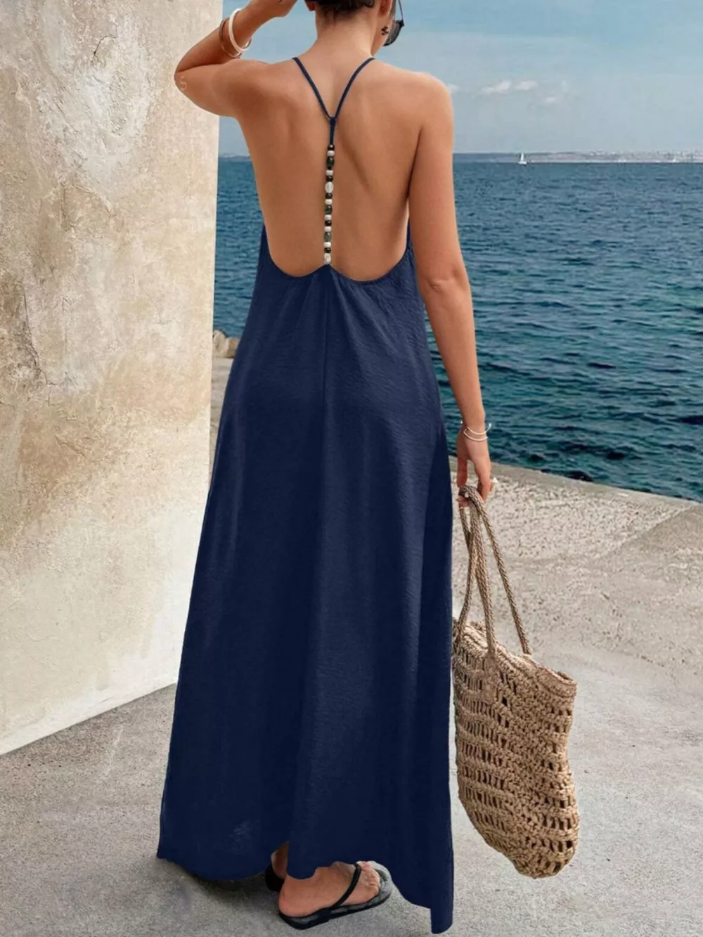 V-Neck Maxi Cami Dress, image 8