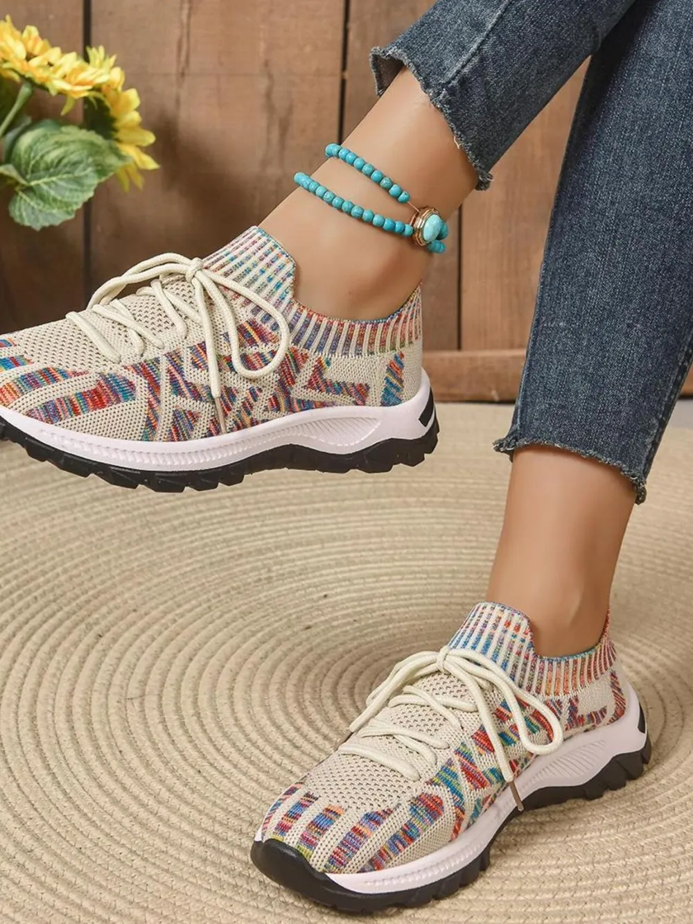 Mesh Knit Lace Up Athletic, image 18
