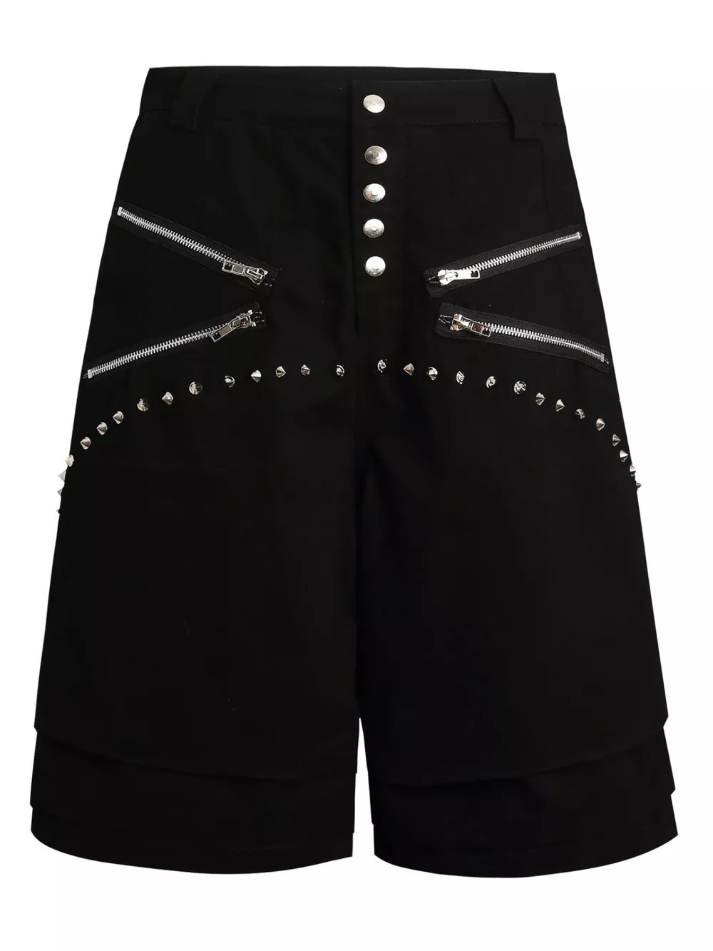 Men's Zipper Detail Wide Leg Capris, image 2