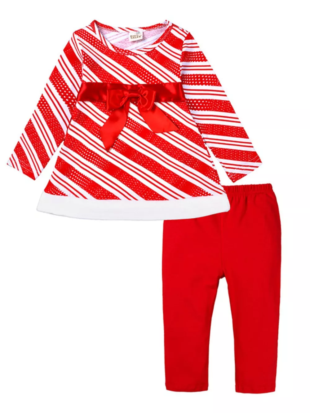 Children's Striped Christmas Outfit Set, image 2