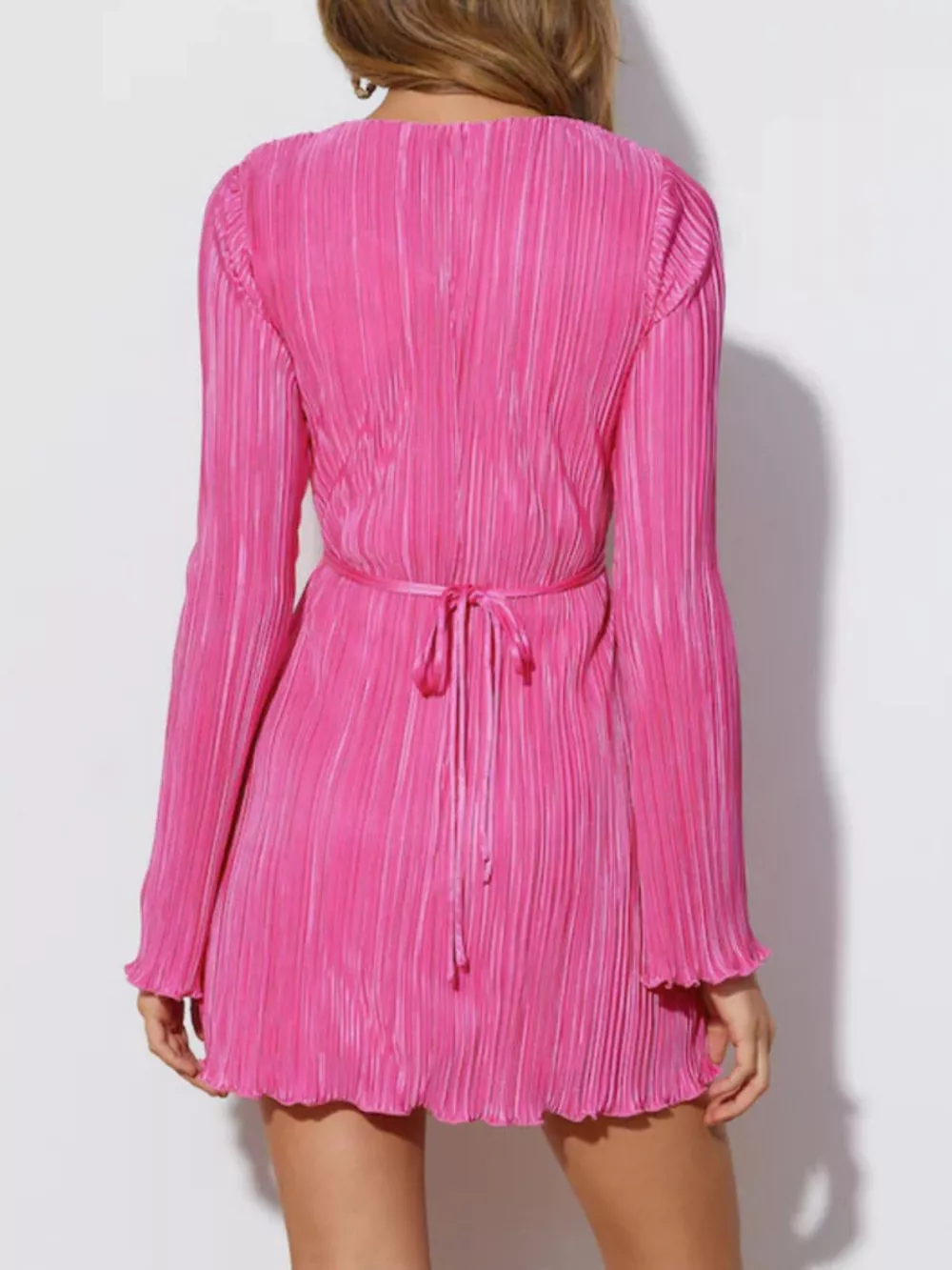 Cutout Flare Sleeve Mini Dress, image 4