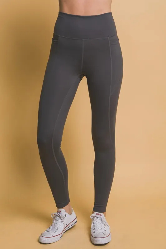High Waist Leggings with Side Pockets, image 3